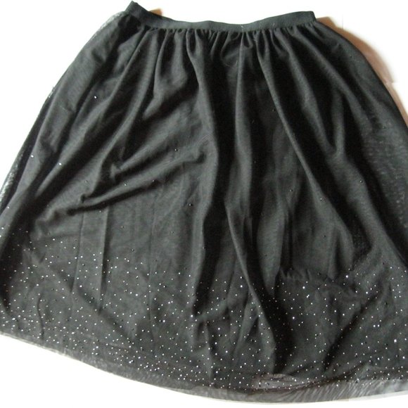 a new day Black Rhinestone Midi Skirt - Picture 2 of 10